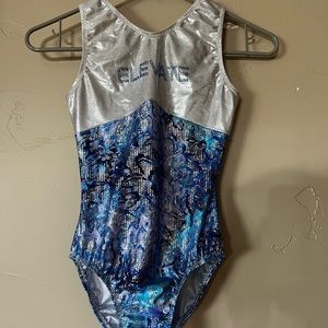 A woman’s adult extra small workout gymnastics leotard